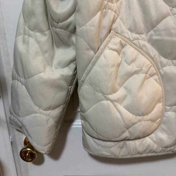45R 45RPM Beige Nylon Quilted Jacket Size 1 - Picture 2 of 11
